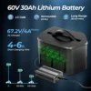 Eahora M8 mangosteen scooter battery 60v 30ah - Image 1